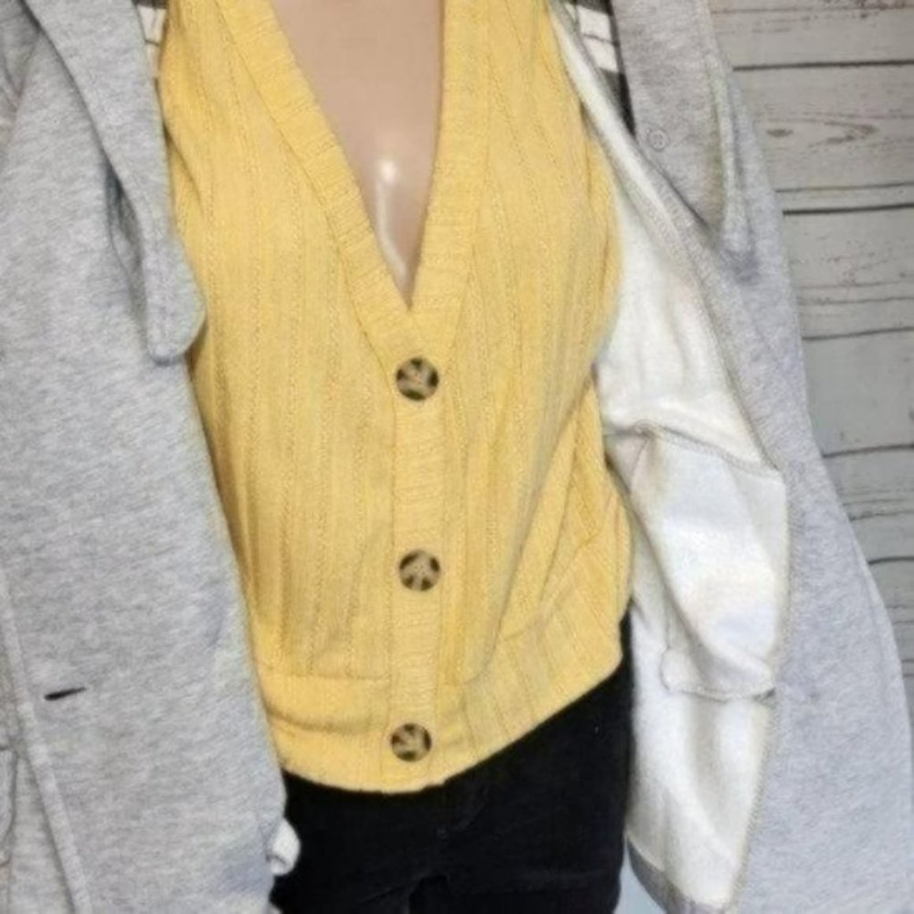 Fleece Jersey Belted Hooded Pea Coat XS - Picture 4 of 4
